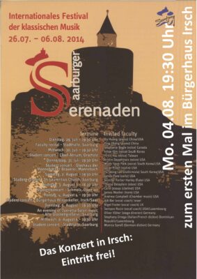 Flyer Saarburger Serenaden