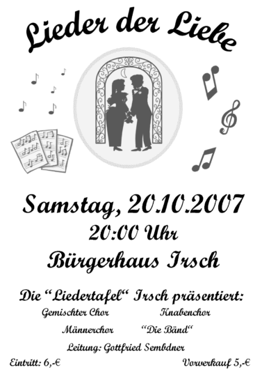 Plakat Konzert 20.09.2007