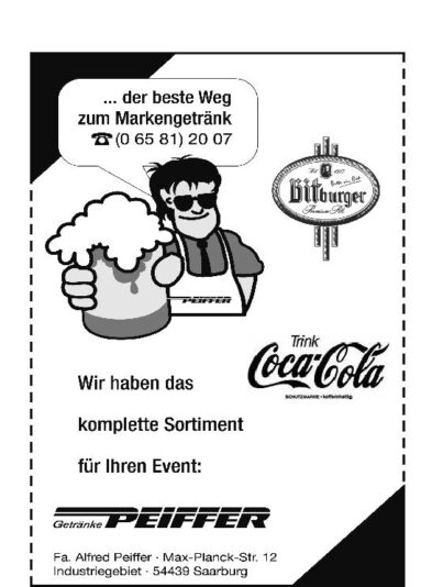 din A5 Hochformat (Bitburger und Cola)