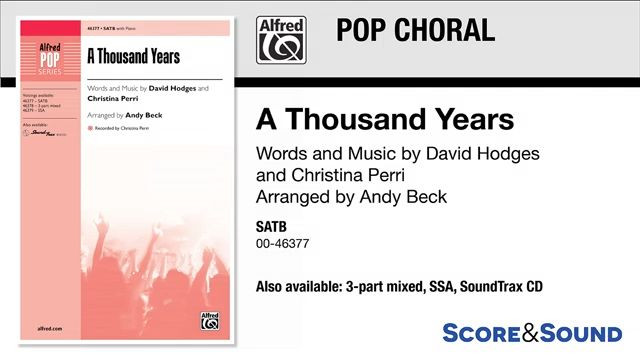A Thousand Years, arr. Andy Beck