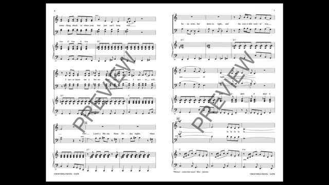 Crocodile Rock (SATB Choir) - Arranged by Roger Emerson